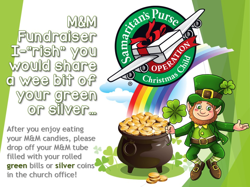 Operation Christmas Child - M&M Fundraiser March 2026